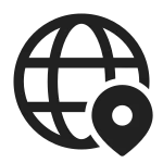 Globe Location SVG Icon
